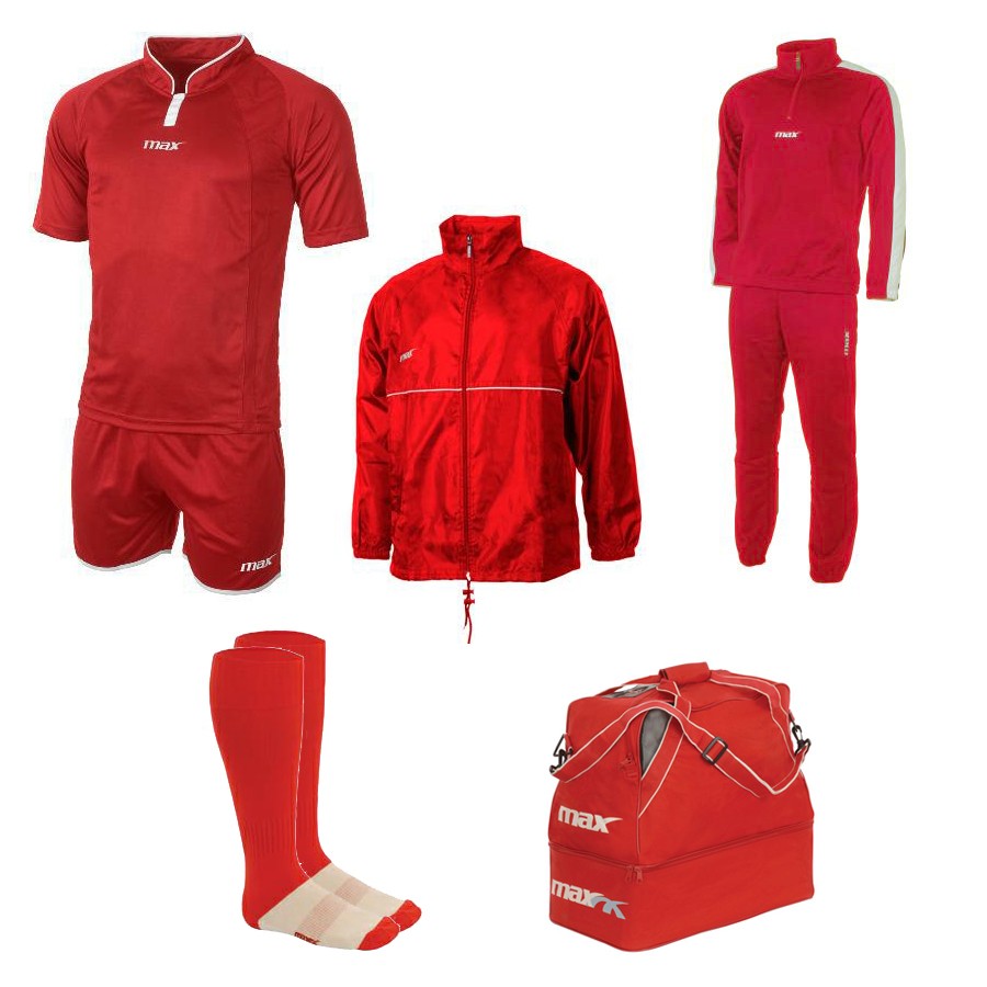 Set Echipament Fotbal Superbox Oceania Rosu Maxsport