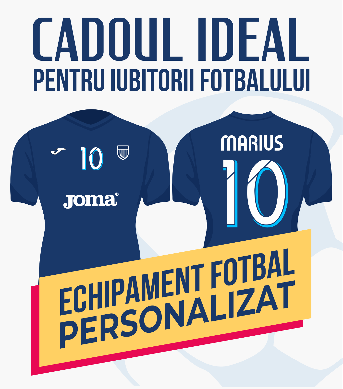 Echipament fotbal cadou personalizat